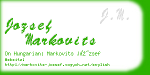 jozsef markovits business card